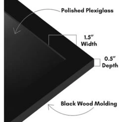 Americanflat 16x22 Picture Frame With Polished Plexiglass - Black Picture Frame - Wide Photo Frames Made Of Engineered Wood - Epic Collection - Black -Americanflat GUEST f18c2ed3 7c36 468b 9b5e 2f3021e1123a