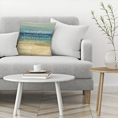 Navy Blue Horizons Scripture Ii By Cynthia Coulter Throw Pillow - Americanflat 4 Navy Blue Horizons Scripture Ii By Cynthia Coulter Throw Pillow - Americanflat - Image 2