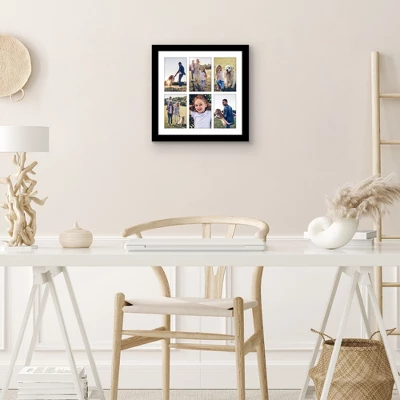 Americanflat 14x14 Collage Picture Frame With Polished Plexiglass - Fits Six 4x6 Photos Or One 14x14 Photo - Gallery Wall Frame Set - Black 6 Americanflat 14x14 Collage Picture Frame With Polished Plexiglass - Fits Six 4x6 Photos Or One 14x14 Photo - Gallery Wall Frame Set - Black - Image 4