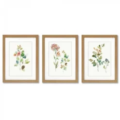 Flower Market By PI Creative Art - 3 Piece Gallery Framed Print Art Set