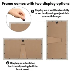 Americanflat 8x16 Collage Picture Frame In Driftwood - Display Three 4x6 Inch Photos With Mat And 8x16 Without Mat - Family Collage Picture Frame -Americanflat GUEST f97a9753 7da1 466d aa3f d72b61ef8962