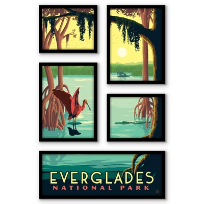 Americanflat Everglades National Park Spoonbill 5 Piece Grid Wall Art Room Decor Set - Botanical Animal Modern Home Decor Wall Prints 7 Americanflat Everglades National Park Spoonbill 5 Piece Grid Wall Art Room Decor Set - Botanical Animal Modern Home Decor Wall Prints - Image 5