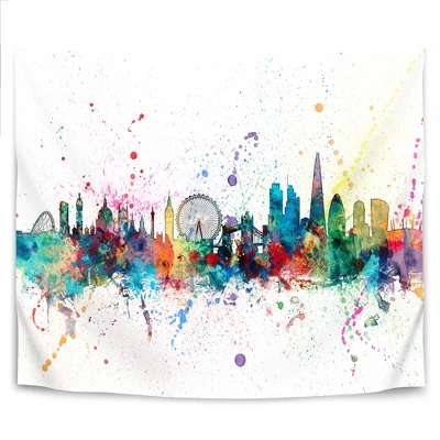 London England Skyline By Michael Tompsett Wall Tapestry - Americanflat 5 London England Skyline By Michael Tompsett Wall Tapestry - Americanflat - Image 3