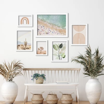 (Set Of 6) Framed Prints Gallery Wall Art Set Pastel Beach By Sisi And Seb - Americanflat 7 (Set Of 6) Framed Prints Gallery Wall Art Set Pastel Beach By Sisi And Seb - Americanflat - Image 5